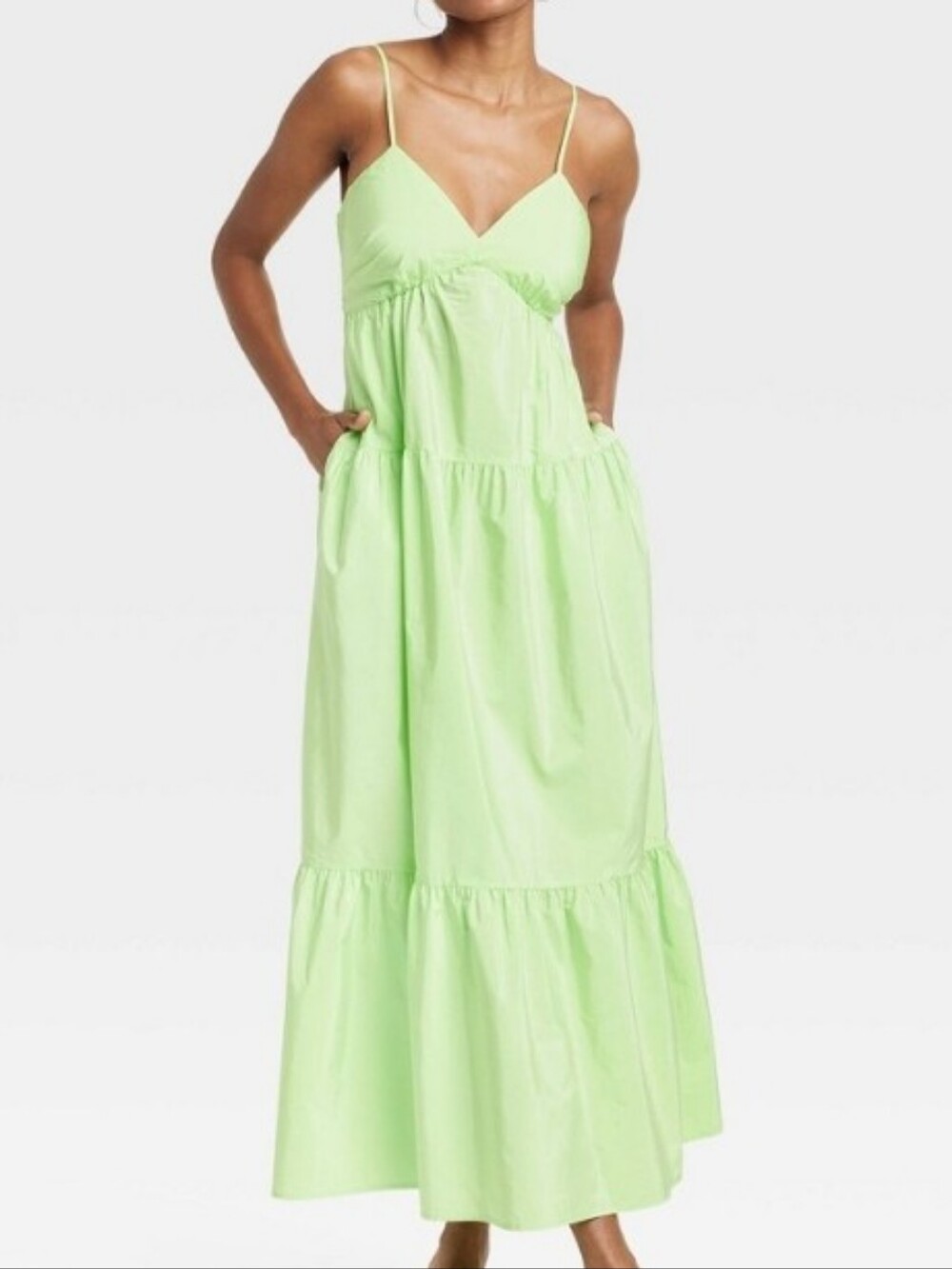 Nwt A New Day Bright Green Maxi Dress